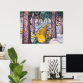 エドバード・ムンチの黄色い丸太 ポスター (ホームオフィス)