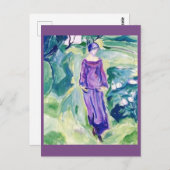 エドバード・ムンチ、歩く・イン・ザ・ガーデン ポストカード (正面/裏面)