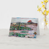 エドバード・ムンチ – 海岸。ルベック付近の風景 カード (黄色い花)