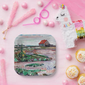 エドバード・ムンチ – 海岸。ルベック付近の風景 ペーパープレート (パーティー)