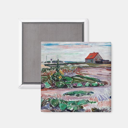 エドバード・ムンチ – 海岸。ルベック付近の風景 マグネット (正面/裏面)