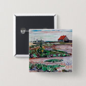 エドバード・ムンチ – 海岸。ルベック付近の風景 缶バッジ (正面&裏面)