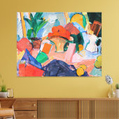 エドバード・ワイエ、バスケットに入ったオレンジを持ったままでいる。 キャンバスプリント (インサイチュ (リビング))