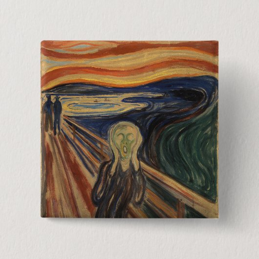 エドバ絵を描ード・ムンクの悲鳴(Skrik) 1910 缶バッジ (正面)