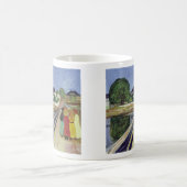 エドバ絵を描ード・ムンチの女の子が橋に(c 1902) コーヒーマグカップ (中央)