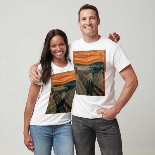 エドバ絵画ード・ムンクの悲鳴(Skrik) 1893 Tシャツ (ユニセックス)