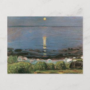 エドバ絵画ード・ムンチのサマーナイト・バイ・ザ・ビーチ ポストカード