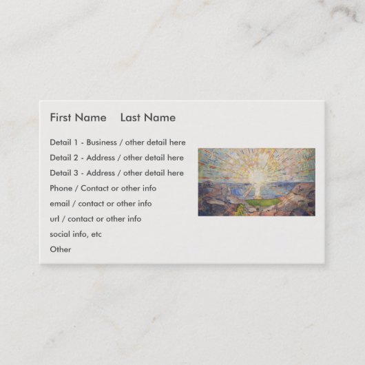 エドバ絵画ード・ムンチ・ムラルの日（ソレン） （1911年） 名刺 (正面)