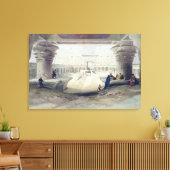 エドフー寺院のポティコの下から上 キャンバスプリント (インサイチュ (リビング))