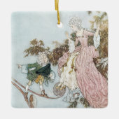 エドマンド・ダラクによるヴィンテージの眠れる森の美女 セラミックオーナメント (正面)