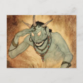 エドマンド・ダラックによるアラビアンナイトの精霊 ポストカード (正面)