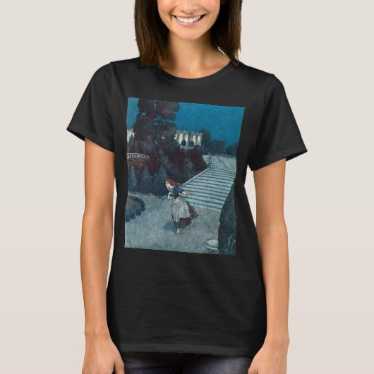 エドマンド・ダラックによるヴィンテージの童話、シンデレラ Tシャツ (正面)