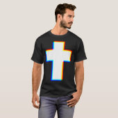 エドム・クロス・グリッチ・キリスト教 Tシャツ (正面フル)