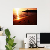 エドモンズ・ワシントン・ウォーターフロントでの夕日。 ポスター (ホームオフィス)