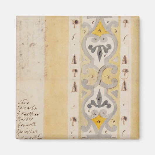 エドモントンの近くのブッシュヒル、ノットガーデンのためのデザイン マグネット (正面)