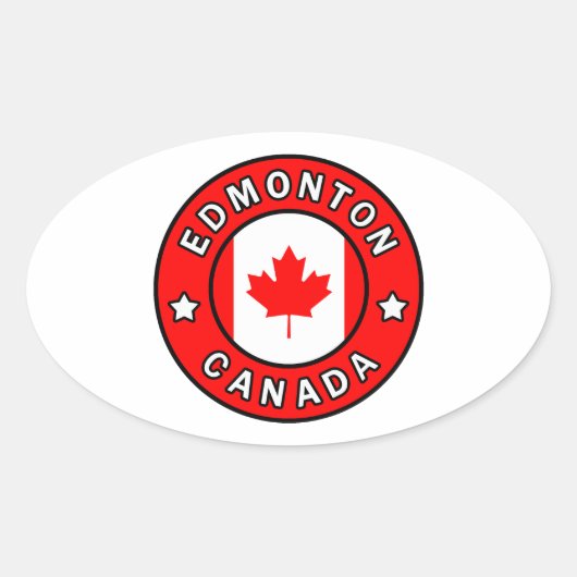 エドモントンカナダ 楕円形シール (正面)