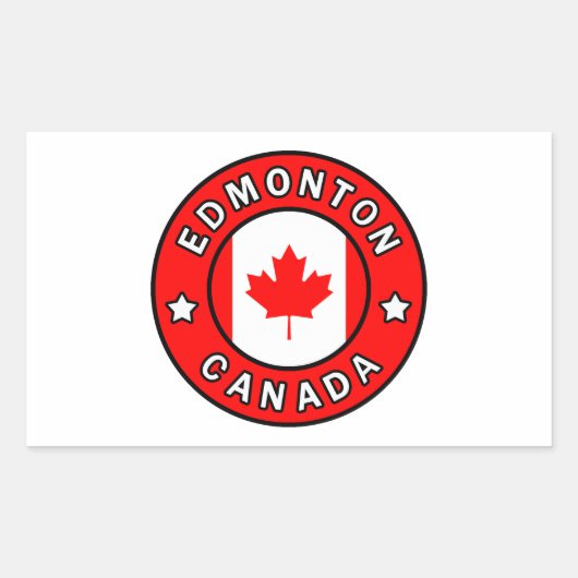 エドモントンカナダ 長方形シール (正面)