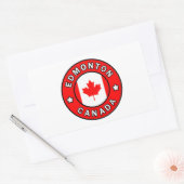 エドモントンカナダ 長方形シール (封筒)