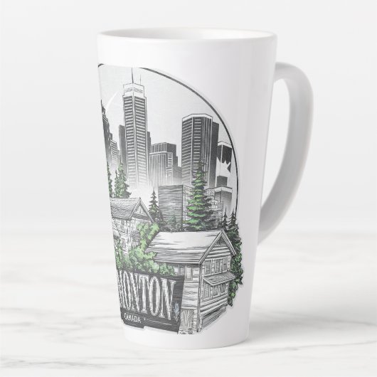 エドモントンシティカナダ カフェラテマグ (右アングル)