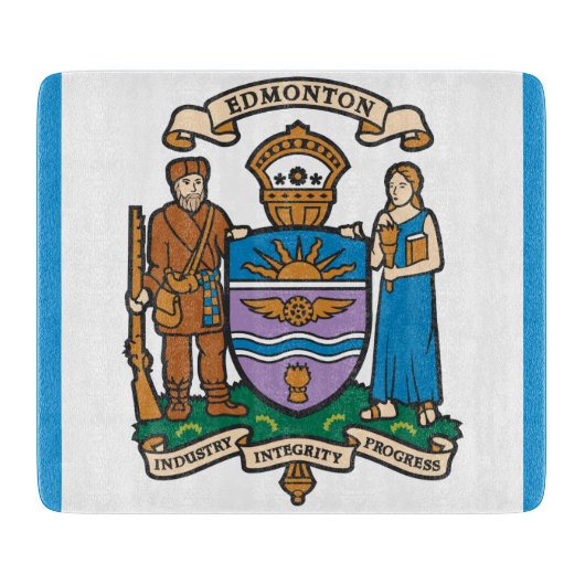 エドモントン国旗（アルバータ、カナダ） カッティングボード (正面)