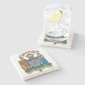 エドモントン国旗(アルバータ、カナダ) ストーンコースター (横)