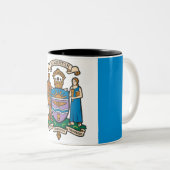 エドモントン国旗（アルバータ、カナダ） ツートーンマグカップ (正面右)