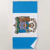 エドモントン国旗（アルバータ、カナダ） ビーチタオル (正面)