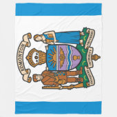 エドモントン国旗（アルバータ、カナダ） フリースブランケット (正面)