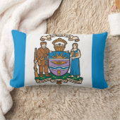 エドモントン国旗（アルバータ、カナダ） ランバークッション (ブランケット)