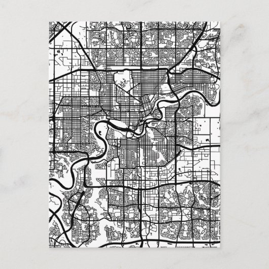 エドモントン カナダ 都市地図 ポストカード (正面)