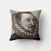 エドモンド・スペンサー、引用文とポートレート クッション (裏面)