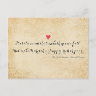 エドモンド・スペンザー詩の引用文 ポストカード