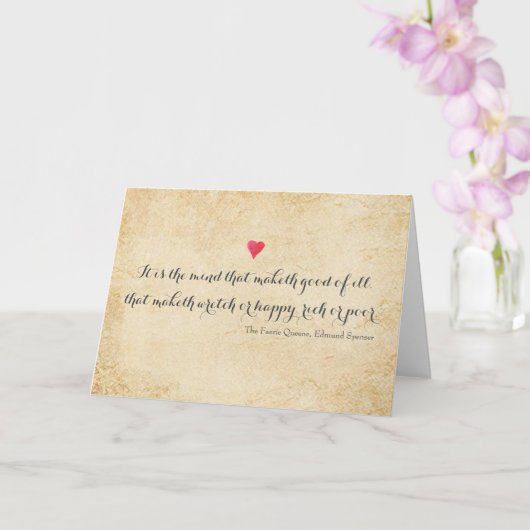 エドモンド・スペンザー14世紀のイギリスの詩人引用文 カード (蘭)