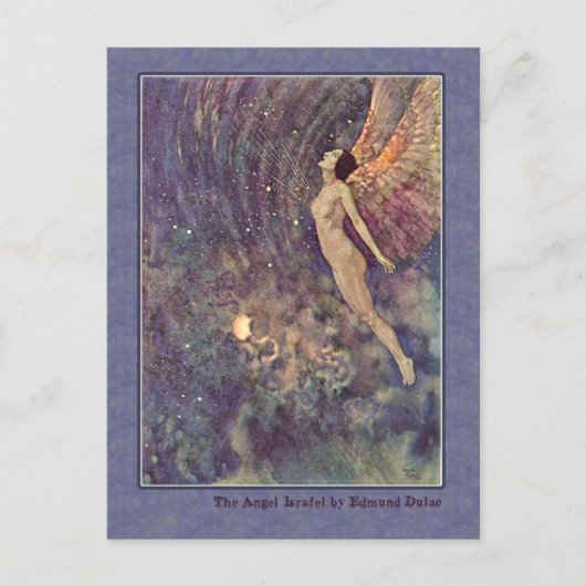 エドモンド・ダラックがエドガー・アラン・ポーを描く ポストカード (正面)