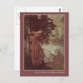 エドモンド・ダラックがエドガー・アラン・ポーを描く ポストカード (正面/裏面)