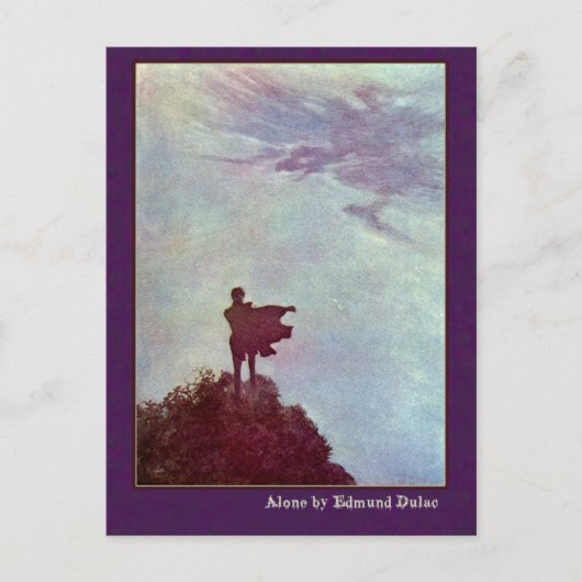 エドモンド・ダラックがエドガー・アラン・ポーを描く ポストカード (正面)