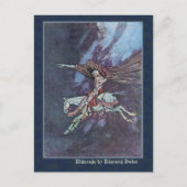 エドモンド・ダラックがエドガー・アラン・ポーを描く ポストカード (正面)