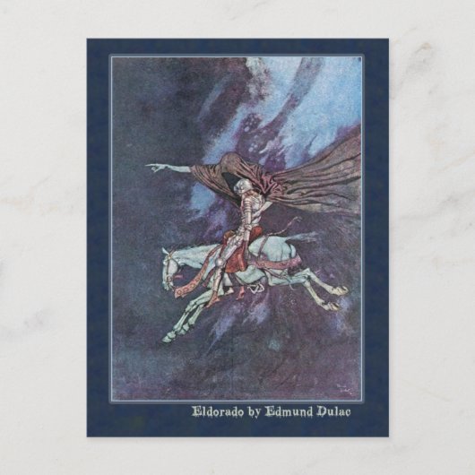 エドモンド・ダラックがエドガー・アラン・ポーを描く ポストカード (正面)