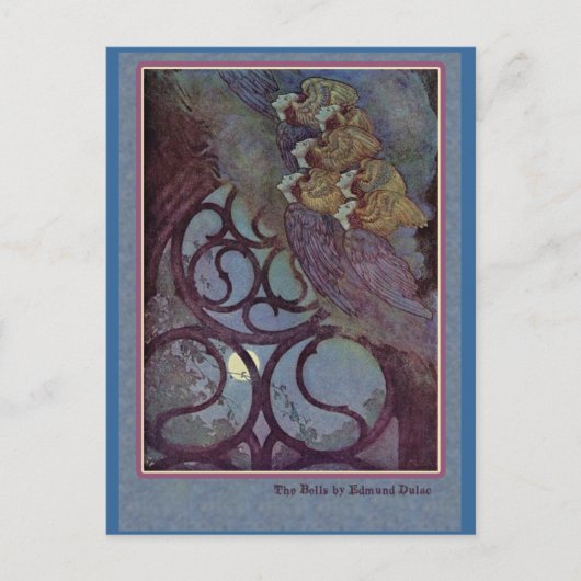 エドモンド・ダラックがエドガー・アラン・ポーを描く ポストカード (正面)