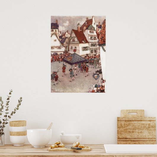 エドモンド・ダラックによる天皇陛下の新しい衣服 ポスター (キッチン)