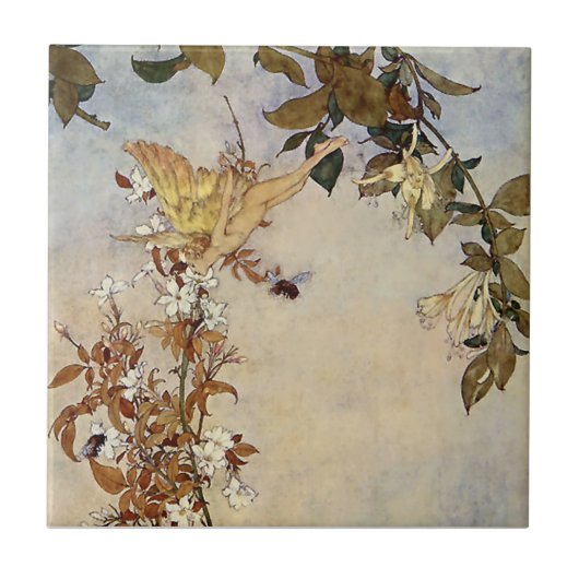 エドモンド・ダラック著「アリエルとビー」 タイル (正面)