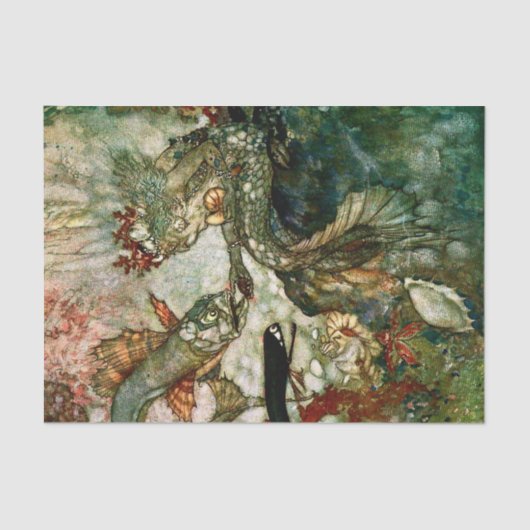 エドモンド・ダラック著「人魚の王」 薄葉紙 (正面)