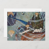 エドモンド・ダラック著「人魚プリンセス」 ポストカード (正面/裏面)