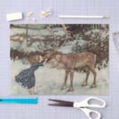 エドモンド・ダラック著「Gerdaキスズ・ザ・トナカイ」 薄葉紙 (クラフト)