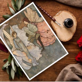 エドモンド・デュラック ヴィンテージ フェアリー グリーティング ポストカード