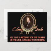 エドモンド・バーク引用文：邪悪な勝利 ポストカード (正面/裏面)