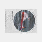 エドモンド・フィッツジェラルドの残骸 フリースブランケット (正面(横))