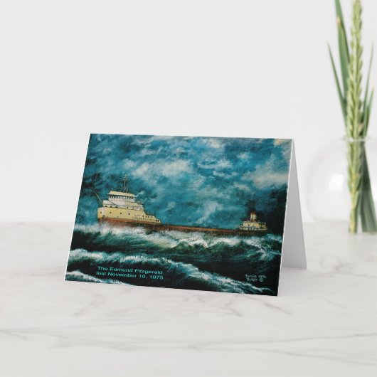 エドモンド・フィッツジェラルド1996と文字 カード (正面)