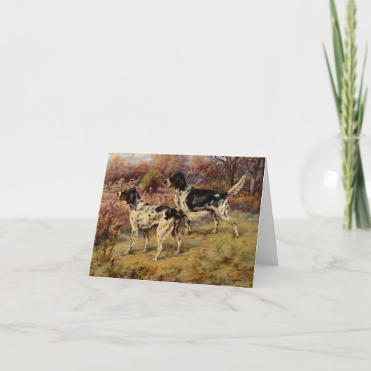 エドモンド・ヘンリー・オストハウスによるセッター サンキューカード (正面)