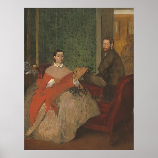 エドモンド・モルビリとテレーズ・モルビリ - エドガル・デガス 美術 ポスター (正面)